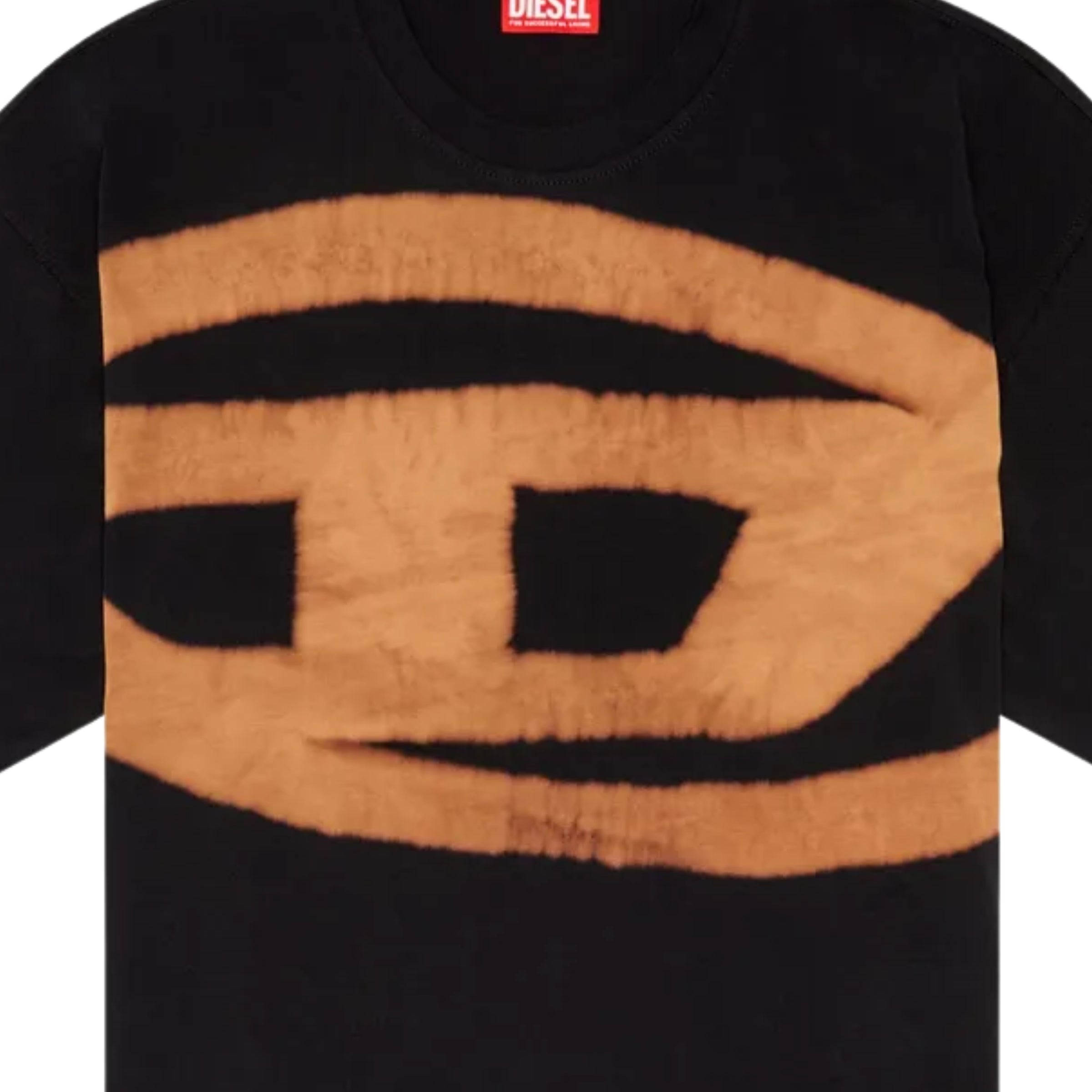 Diesel T-Shirt T-Boxt Bleach Logo Black-Rust