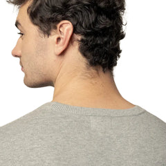 Polo Sweater Colour Block Grey Milange