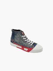 DIESEL SNEAKERS D384 M-D VERSE MID II DENIM WASH