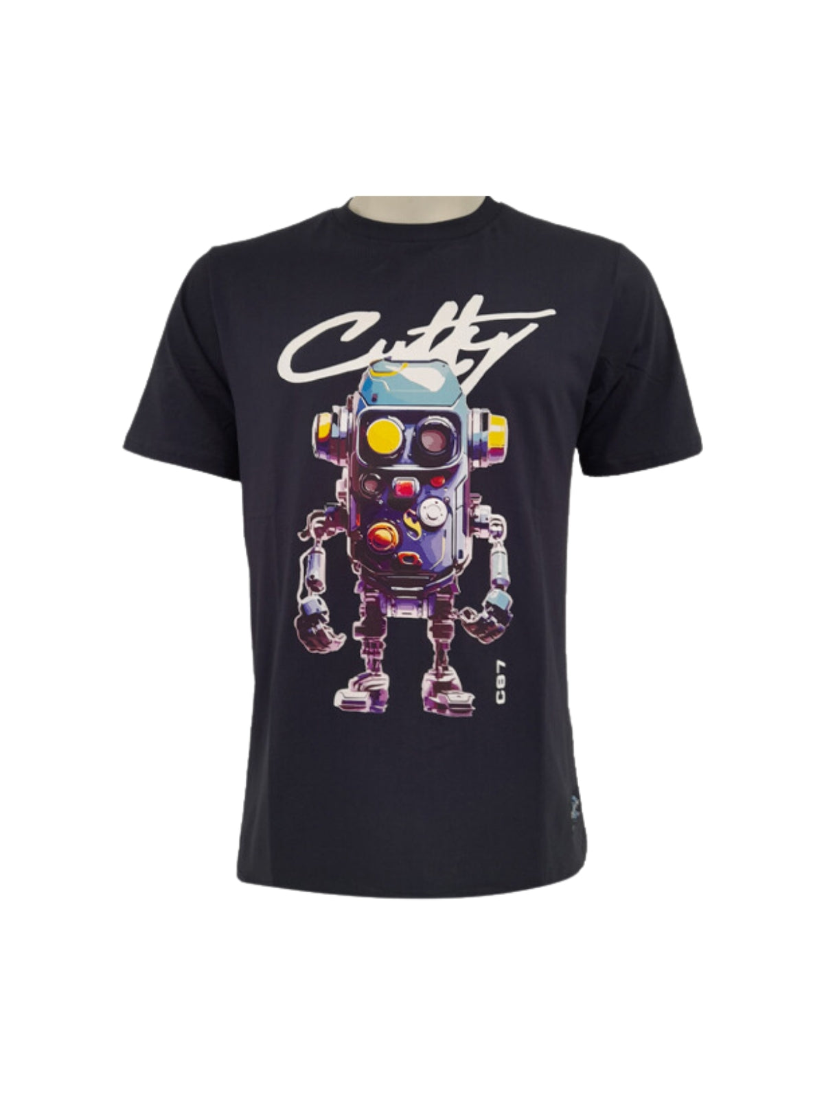 Cutty T-Shirt Graphic Robot Print Navy