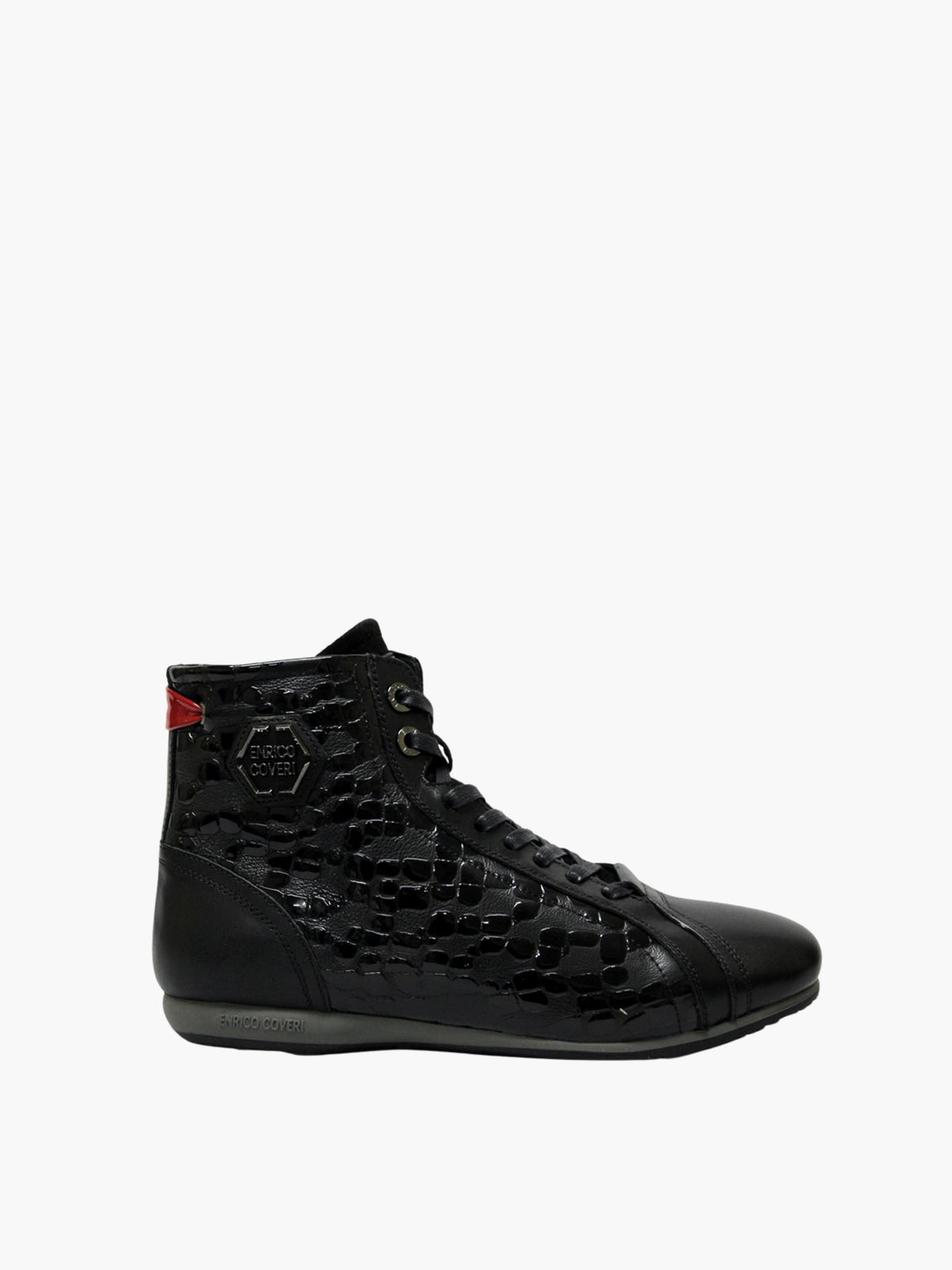 Enrico Coveri Boot Snake Skin High Top Black