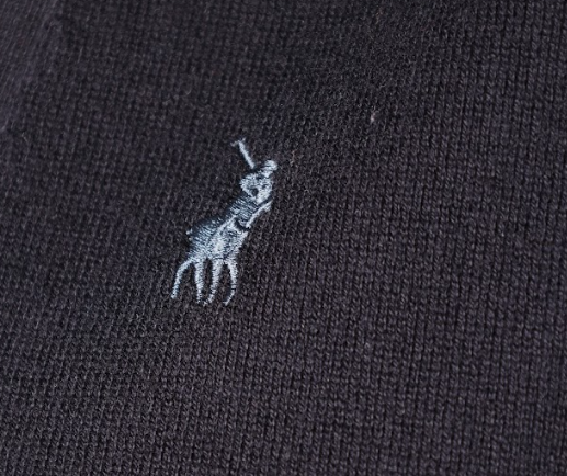 Polo Cardigan Plain Black